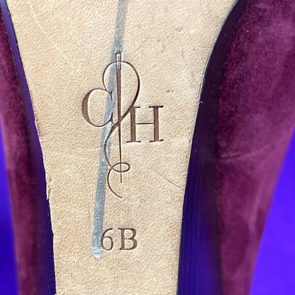 Cole Haan Women's Burgundy Red Suede Round Toe Wedge Pumps Shoe Size 6 - Picture 10 of 10